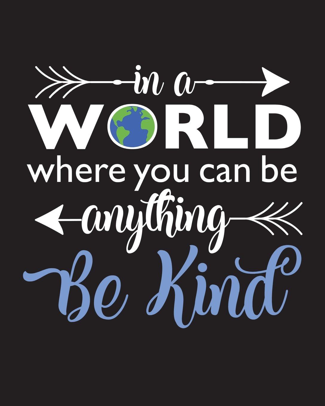 In a world where you can be anything, be kind.